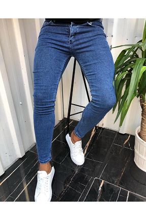 شلوار جین سرمه ای مردانه پاچه تنگ ukdwear - کد 85490141