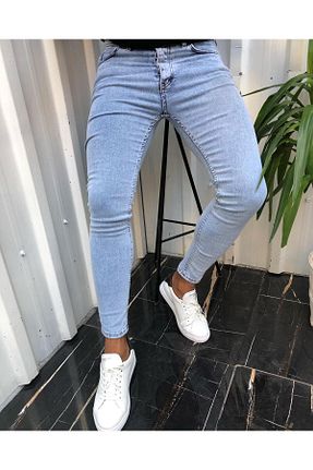 شلوار جین آبی مردانه پاچه تنگ ukdwear - کد 70430304