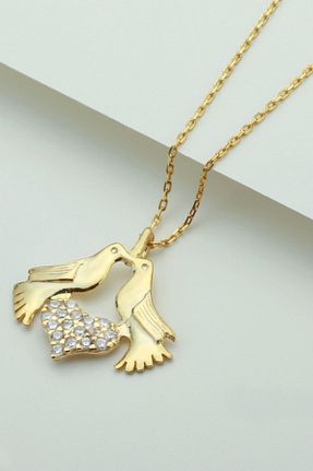 گردنبند نقره طلائی زنانه 925 عیار Şimal Silver - کد 669842004