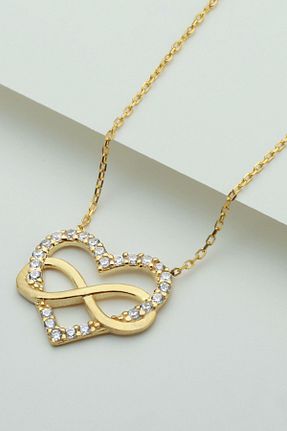 گردنبند نقره طلائی زنانه 925 عیار Şimal Silver - کد 669844878