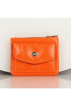 کیف پول نارنجی زنانه سایز کوچک چرم مصنوعی کد 762008318