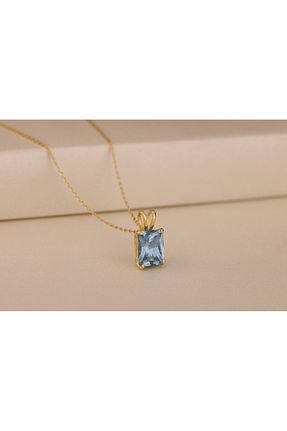گردنبند نقره آبی زنانه 925 عیار Akgül Silver - کد 762212439