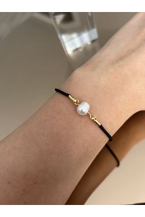دستبند مروارید مشکی مروارید آب شیرین PERLATİON ATELİER - کد 762643500