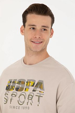 سوئیشرت بژ مردانه چاپی U.S. Polo Assn. - کد 762364834