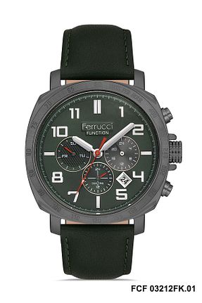 ساعت مچی سبز مردانه 41-46 میلی متر Ferrucci - کد 762544978