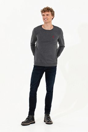 پلیور طوسی مردانه ساده U.S. Polo Assn. - کد 762670168