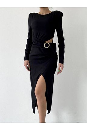 لباس مشکی زنانه بافتنی Afiş Butik - کد 762784042