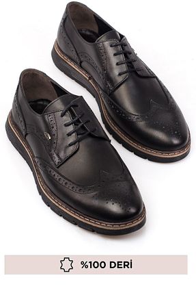 کفش کلاسیک مشکی مردانه چرم خالص maximoda - کد 762926478