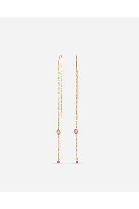 گوشواره نقره طلائی زنانه 925 عیار MEKS JEWELS - کد 763052275