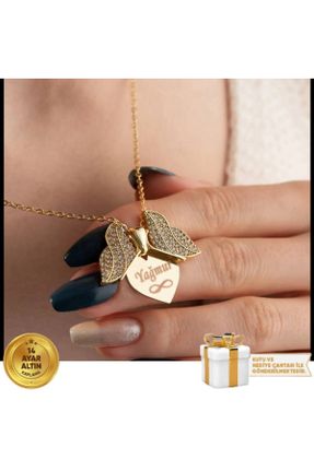 گردنبند جواهر طلائی زنانه برنز کد 376373019