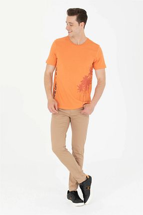 شلوار قهوه ای مردانه پنبه - الاستین U.S. Polo Assn. - کد 763225009