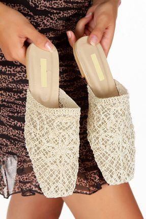 دمپائی بژ زنانه پلی استر ezmoda shoes - کد 758987368