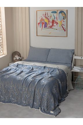 روتختی دونفره سرمه ای پنبه ای MYLASA HOME - کد 763937731