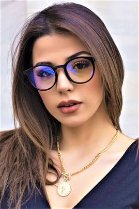 عینک محافظ نور آبی مشکی زنانه 50 شیشه UV400 پلاستیک کد 466210923