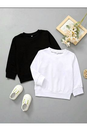 سوئیشرت مشکی بچه گانه ساده Serays moda - کد 764293371