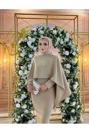 شال بژ زنانه پلی استر fashionshopstella - کد 764312798