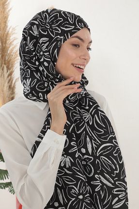 شال مشکی زنانه پنبه ای besmoda - کد 764343585