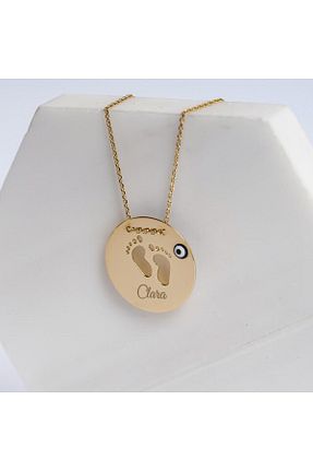 گردنبند نقره طلائی زنانه 925 عیار N!da Jewelry - کد 764706711