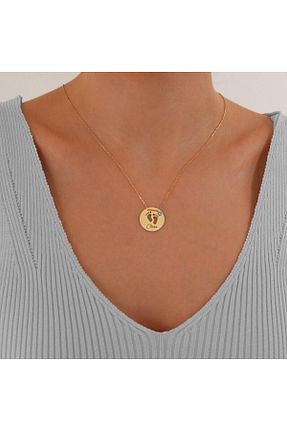 گردنبند نقره طلائی زنانه 925 عیار N!da Jewelry - کد 764706711