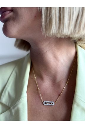 گردنبند استیل ( فولاد ) طلائی زنانه استیل (فولاد) Venus Accecories - کد 764713861