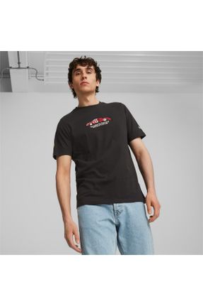 تی شرت مشکی مردانه رگولار یقه گرد کد 762985514
