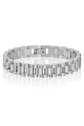 دستبند استیل طوسی مردانه فولاد ( استیل ) کد 32095820