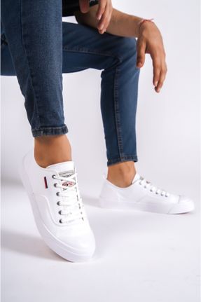 کفش کژوال سفید مردانه مخلوط پلی استر پاشنه کوتاه ( 4 - 1 cm ) پاشنه ساده کد 763827891