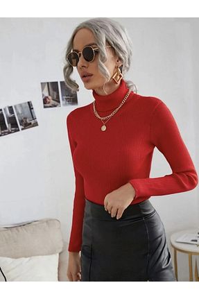 پلیور قرمز زنانه ساده artofdress - کد 763880396
