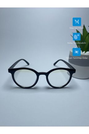 عینک محافظ نور آبی مشکی زنانه 50 پلاستیک UV400 آستات کد 447915139