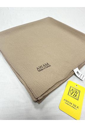 روسری قهوه ای شیفون AWAM SILK - کد 764157329