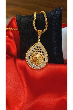 گردنبند استیل ( فولاد ) طلائی زنانه روکش طلا barisiva gold - کد 764289071