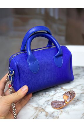 کیف دستی آبی زنانه چرم مصنوعی سایز کوچک کد 764294629