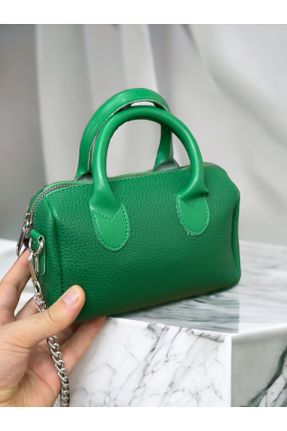 کیف دستی سبز زنانه سایز کوچک چرم مصنوعی کد 764296359
