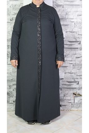 مانتو بلند حجاب طوسی زنانه Bilgiçler - کد 764389819
