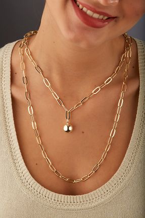 گردنبند جواهر طلائی زنانه روکش طلا Joy of Jade - کد 764460944