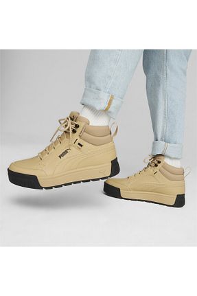 کفش اسنیکر بژ زنانه بند دار Puma - کد 762896042