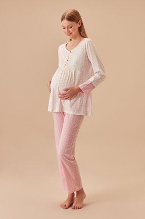 لباس شب حاملگی صورتی زنانه کد 763153582