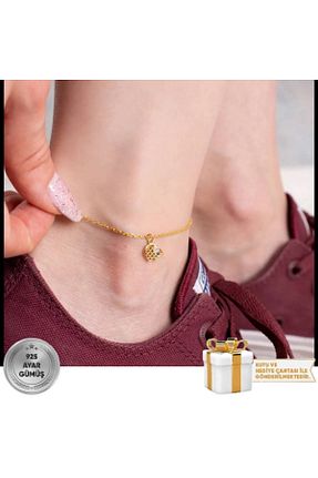 خلخال نقره طلائی زنانه Gümüşistan - کد 358811158
