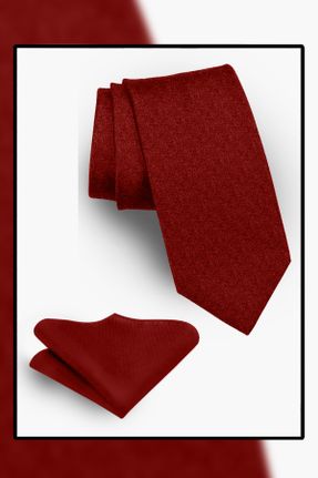کراوات قرمز مردانه İnce پلی استر کد 763205905