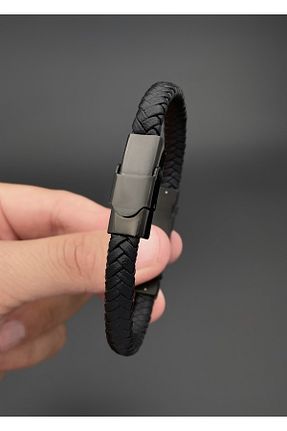 دستبند استیل (فولاد) مشکی زنانه استیل (فولاد) JOLL - کد 738743324