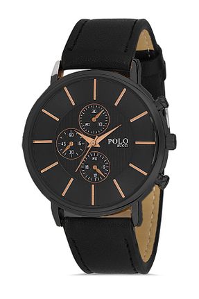 ساعت مچی مشکی مردانه 42 میلی متر POLO Rucci - کد 763855302