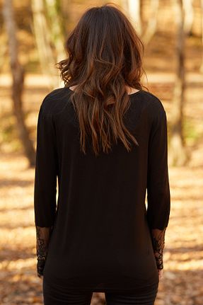 بلوز مشکی زنانه ساده XHAN - کد 31297451