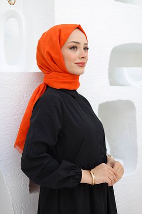 شال نارنجی زنانه ویسکون کد 763930817