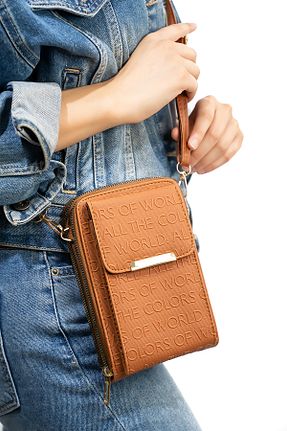کیف دوشی قهوه ای زنانه چرم مصنوعی Luxe Bag - کد 758151821