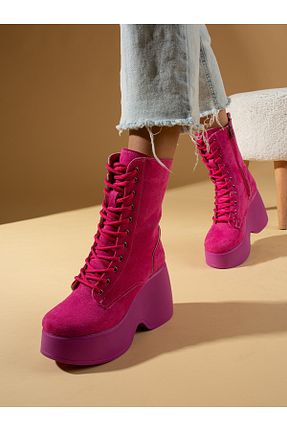 بوت / نیم بوت صورتی زنانه جیر Alemdar Shoes - کد 764516778