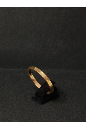 دستبند استیل طلائی زنانه استیل ضد زنگ کد 764219369