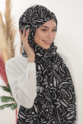شال مشکی زنانه پنبه ای besmoda - کد 764343585