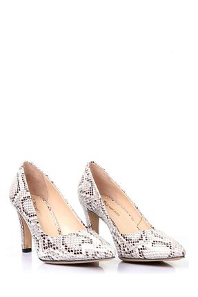 کفش پاشنه بلند کلاسیک سفید زنانه چرم Nemesis Shoes - کد 764720523