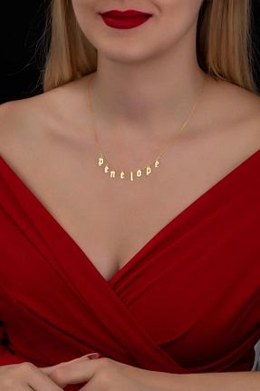 گردنبند نقره طلائی زنانه 925 عیار N!da Jewelry - کد 764478379