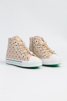 کفش اسنیکر بژ بچه گانه بند دار Benetton - کد 764500598